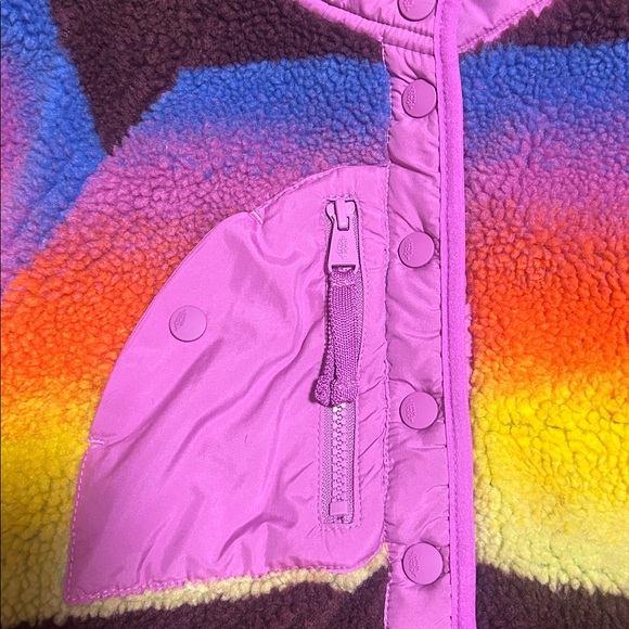 FP movement by Free People Hit the Slopes printed fleece pullover jacket sunrise - Picture 5 of 6